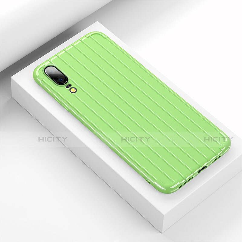 Custodia Silicone Cover Morbida Line C03 per Huawei P20 Verde