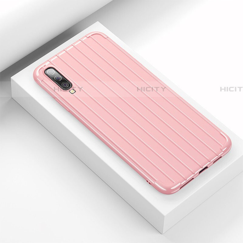 Custodia Silicone Cover Morbida Line C03 per Samsung Galaxy A90 5G Rosa