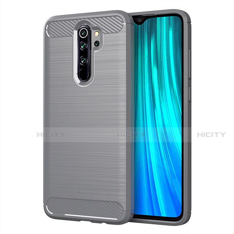 Custodia Silicone Cover Morbida Line C03 per Xiaomi Redmi Note 8 Pro Argento