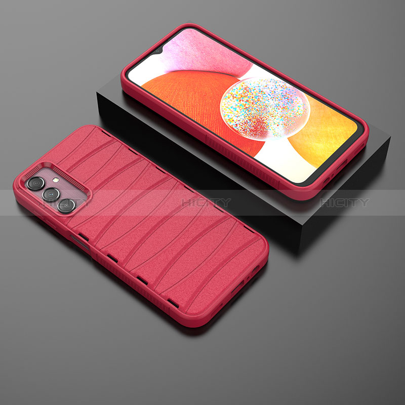 Custodia Silicone Cover Morbida Line KC2 per Samsung Galaxy A14 4G Rosso