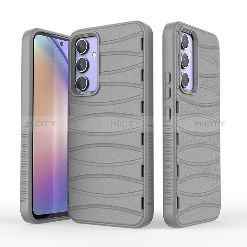 Custodia Silicone Cover Morbida Line KC2 per Samsung Galaxy A54 5G Grigio