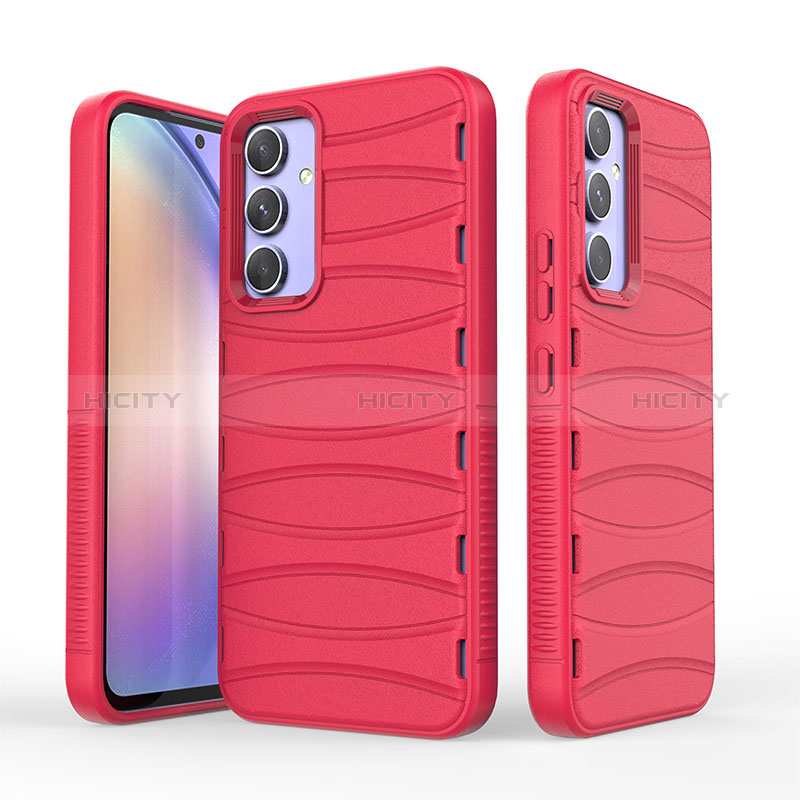 Custodia Silicone Cover Morbida Line KC2 per Samsung Galaxy A54 5G Rosso