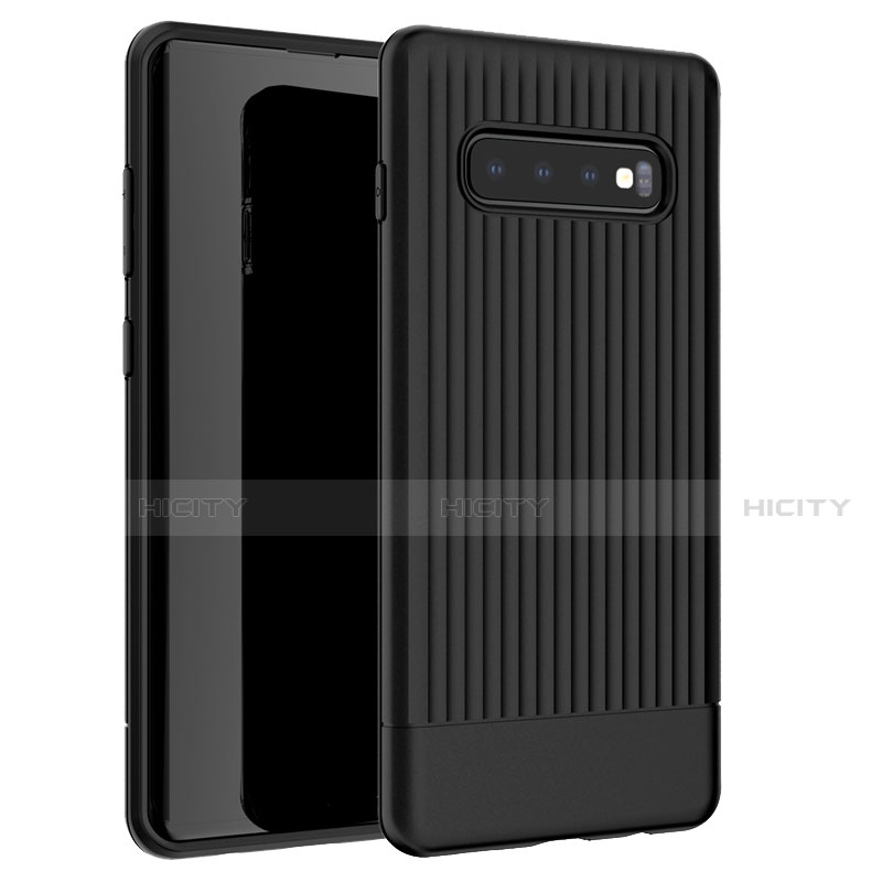 Custodia Silicone Cover Morbida Line L01 per Samsung Galaxy S10 5G Nero