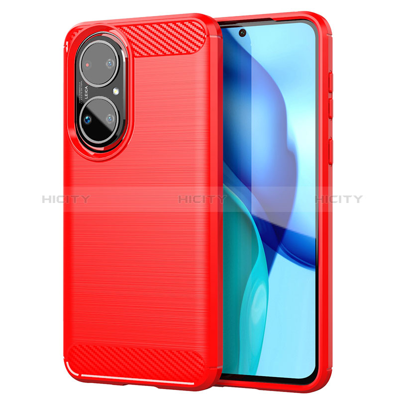 Custodia Silicone Cover Morbida Line MF1 per Huawei P50 Pro Rosso