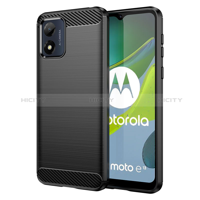 Custodia Silicone Cover Morbida Line MF1 per Motorola Moto E13 Nero