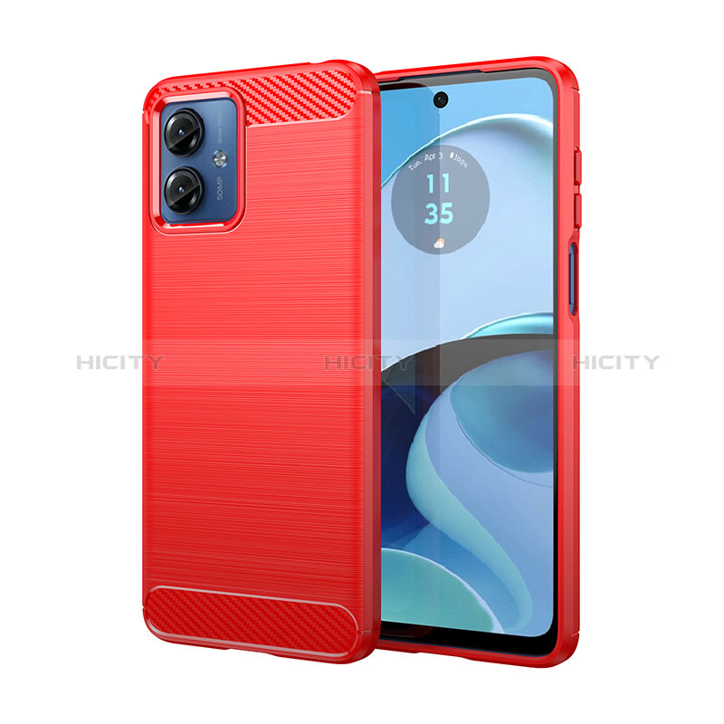 Custodia Silicone Cover Morbida Line MF1 per Motorola Moto G14 Rosso