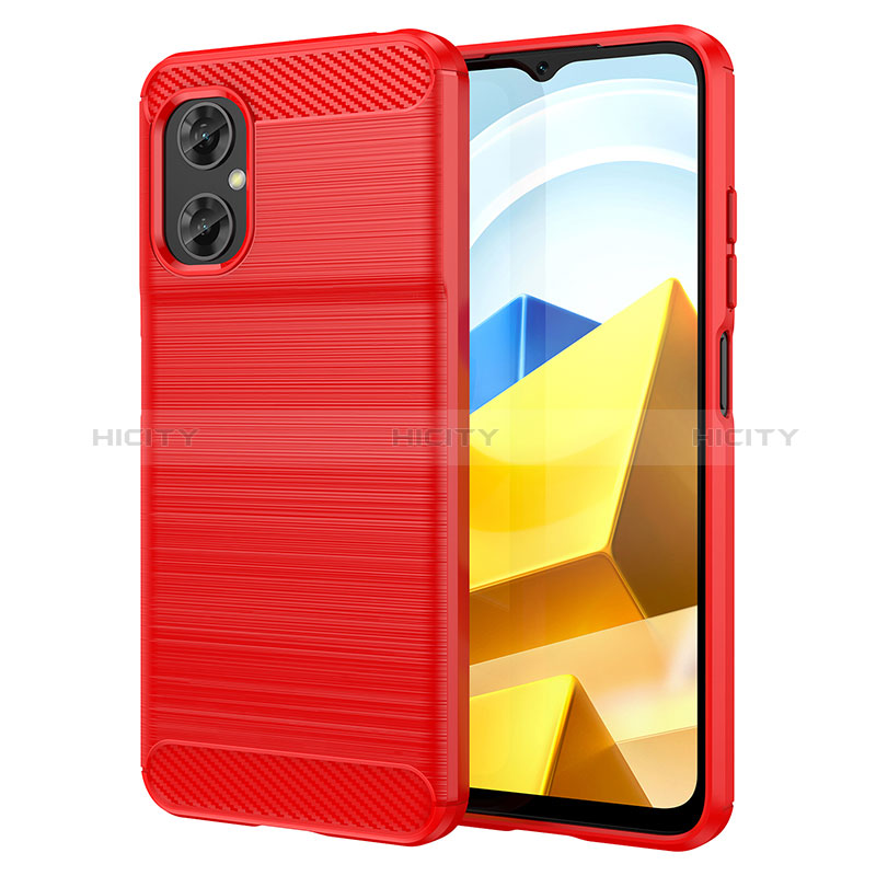 Custodia Silicone Cover Morbida Line MF1 per Xiaomi Poco M4 5G Rosso