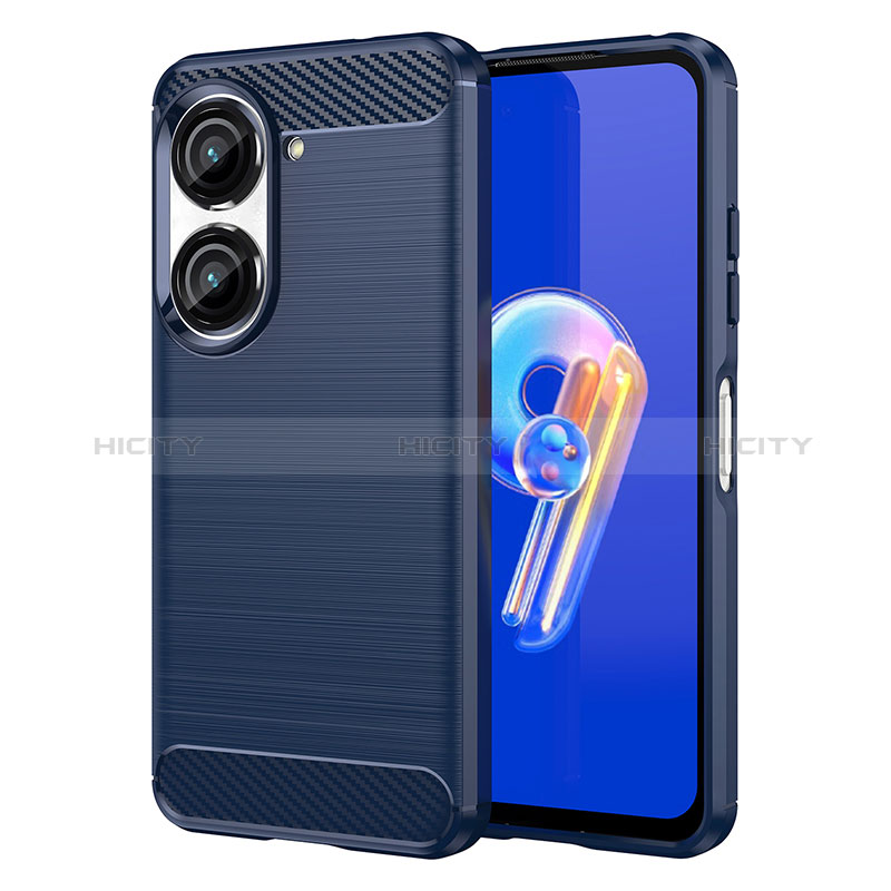 Custodia Silicone Cover Morbida Line per Asus Zenfone 9 Blu