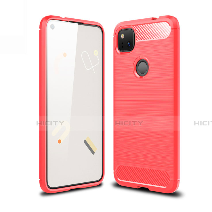 Custodia Silicone Cover Morbida Line per Google Pixel 4a Rosso