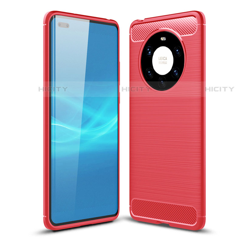 Custodia Silicone Cover Morbida Line per Huawei Mate 40 Pro+ Plus Rosso