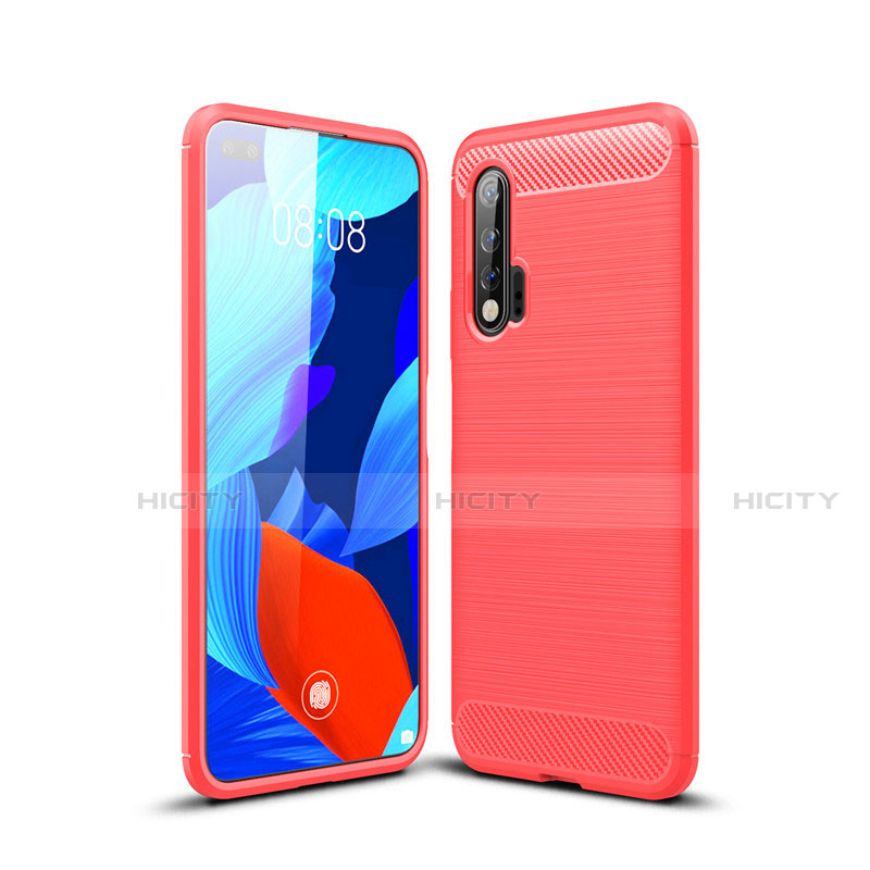 Custodia Silicone Cover Morbida Line per Huawei Nova 6 Rosso