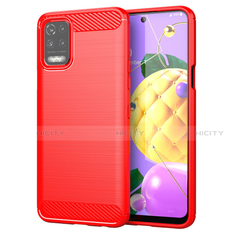 Custodia Silicone Cover Morbida Line per LG K52 Rosso