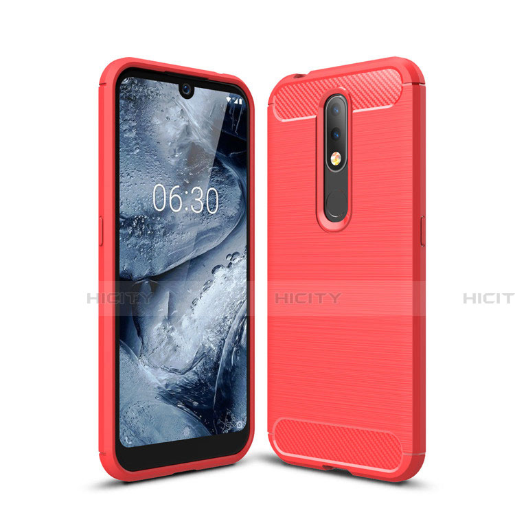 Custodia Silicone Cover Morbida Line per Nokia 4.2 Rosso