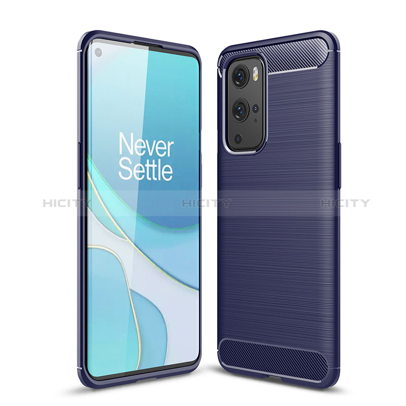 Custodia Silicone Cover Morbida Line per OnePlus 9 Pro 5G Blu