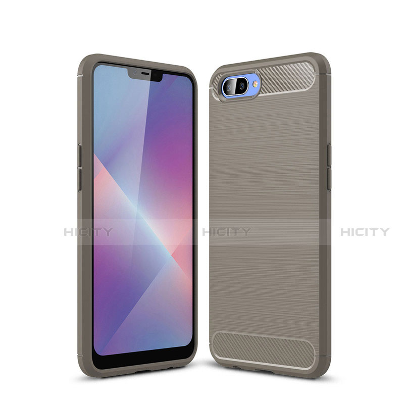 Custodia Silicone Cover Morbida Line per Oppo A12e Grigio