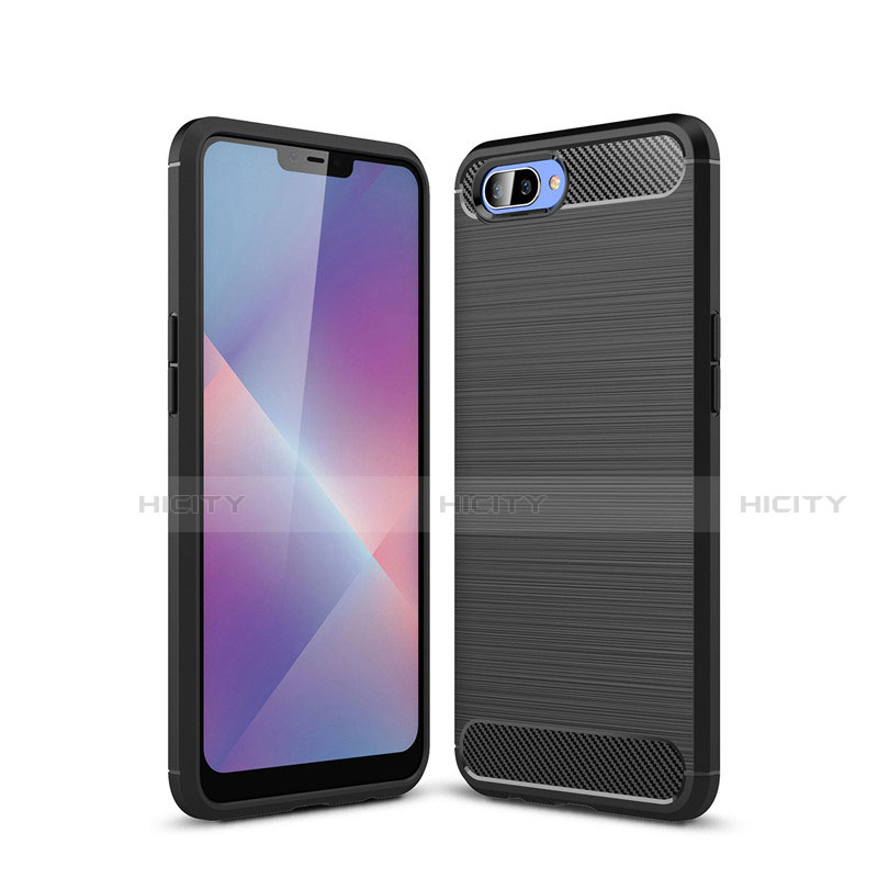 Custodia Silicone Cover Morbida Line per Oppo A12e Nero