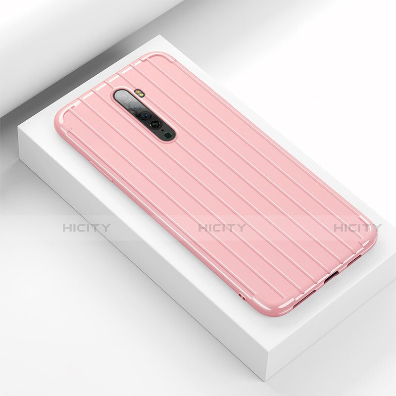 Custodia Silicone Cover Morbida Line per Oppo Reno2 Rosa