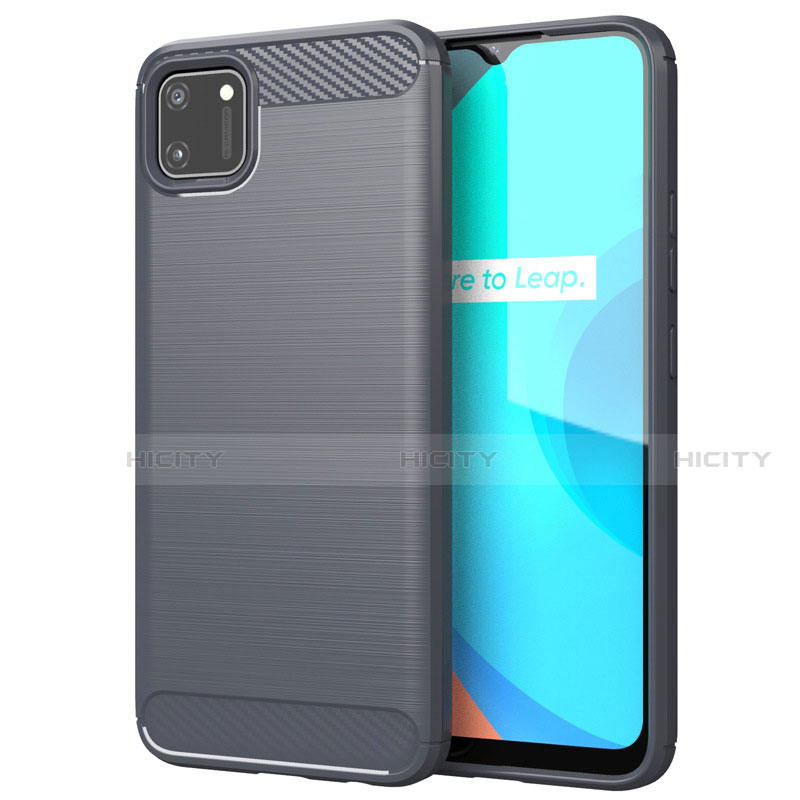 Custodia Silicone Cover Morbida Line per Realme C11 Grigio