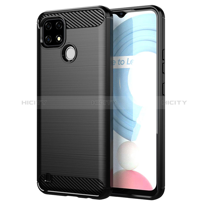 Custodia Silicone Cover Morbida Line per Realme C21 Nero