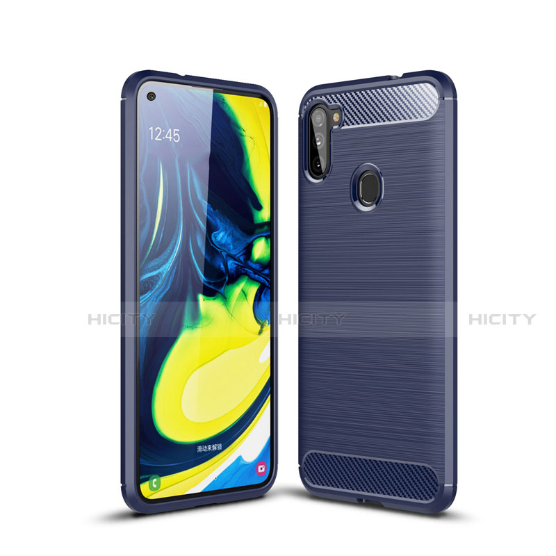 Custodia Silicone Cover Morbida Line per Samsung Galaxy A11 Blu