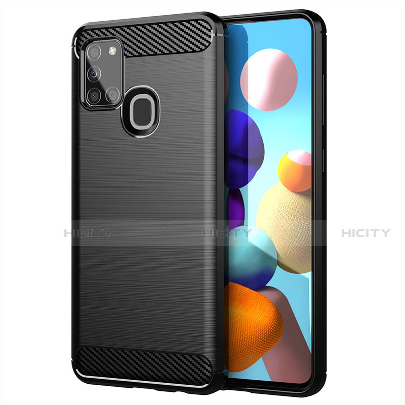 Custodia Silicone Cover Morbida Line per Samsung Galaxy A21s Nero