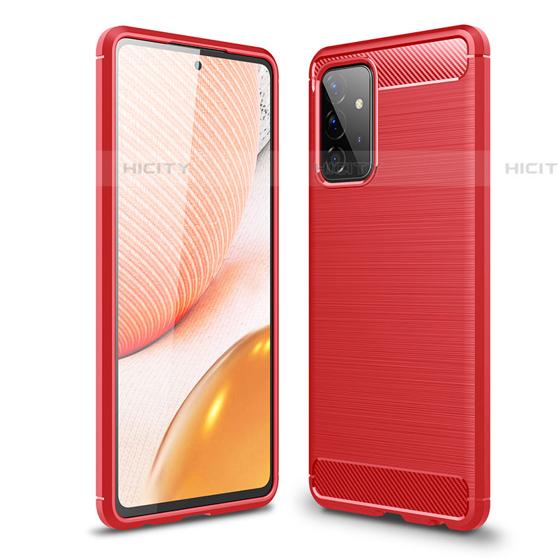 Custodia Silicone Cover Morbida Line per Samsung Galaxy A72 4G Rosso