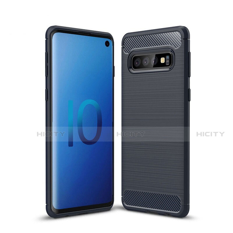 Custodia Silicone Cover Morbida Line per Samsung Galaxy S10 5G Blu