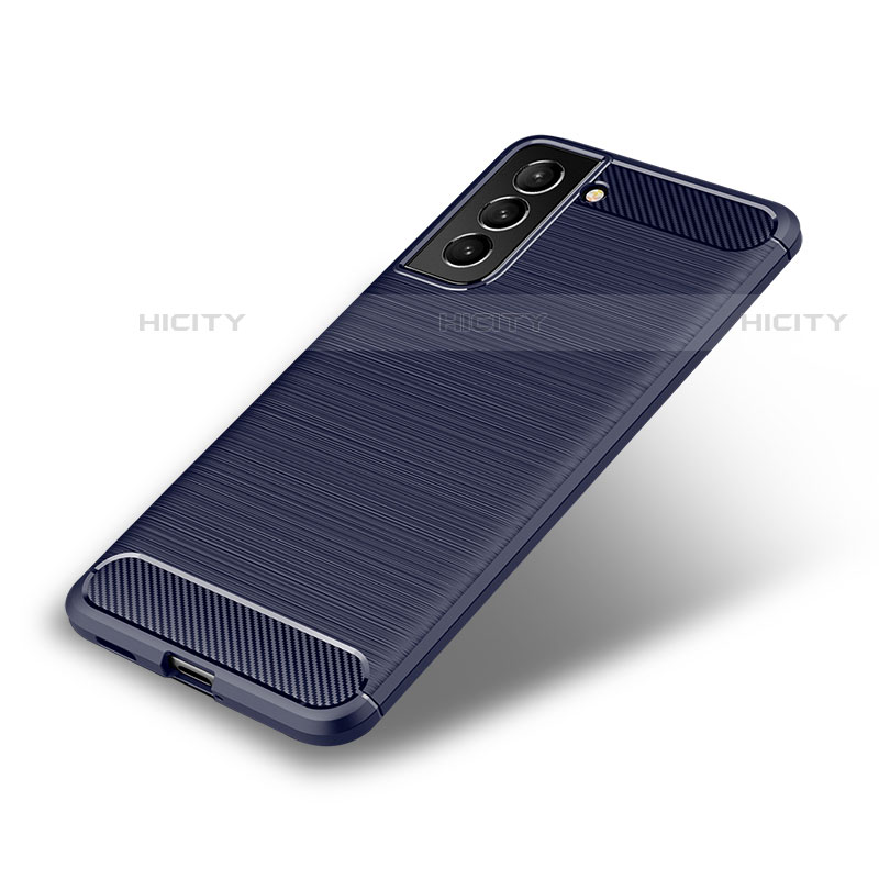 Custodia Silicone Cover Morbida Line per Samsung Galaxy S21 FE 5G Blu