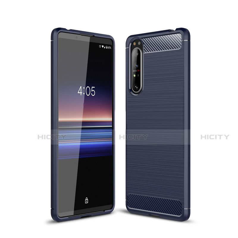 Custodia Silicone Cover Morbida Line per Sony Xperia 1 II Blu