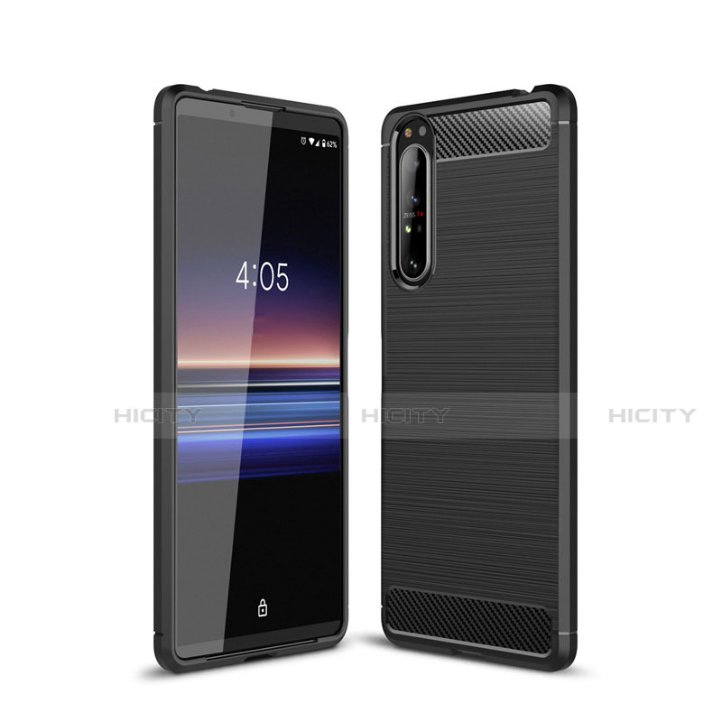 Custodia Silicone Cover Morbida Line per Sony Xperia 1 II Nero