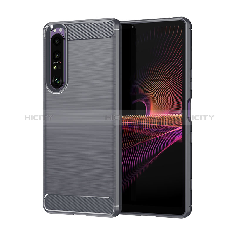 Custodia Silicone Cover Morbida Line per Sony Xperia 1 III Grigio