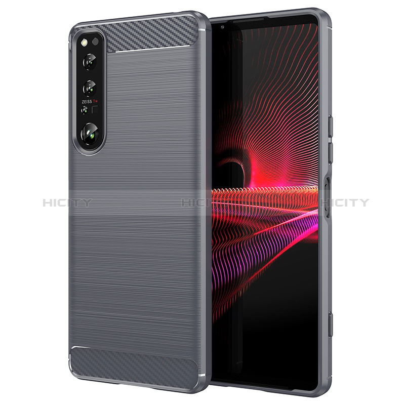 Custodia Silicone Cover Morbida Line per Sony Xperia 1 IV Grigio