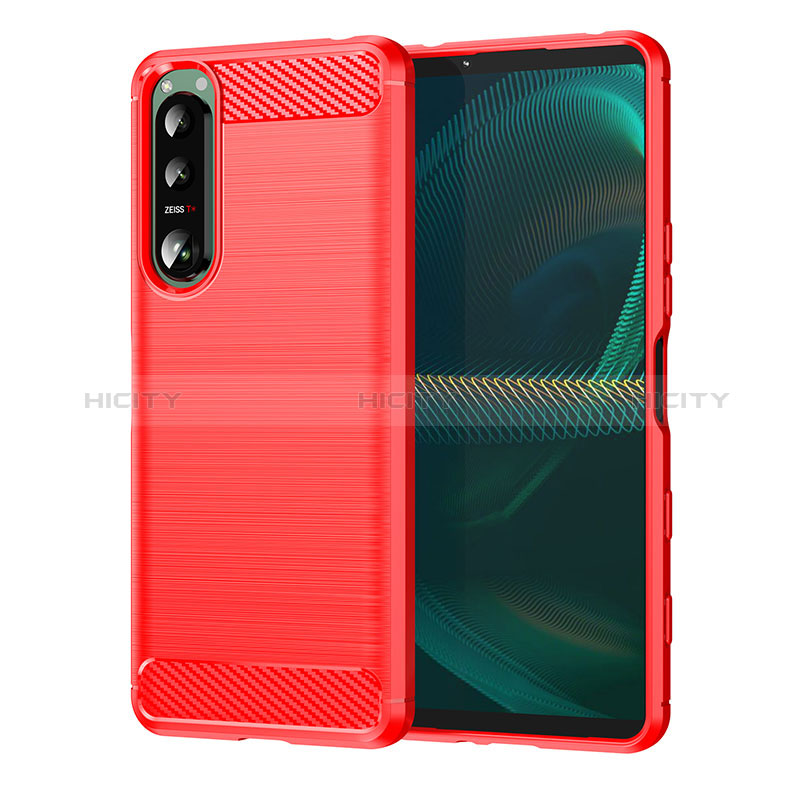 Custodia Silicone Cover Morbida Line per Sony Xperia 5 III Rosso