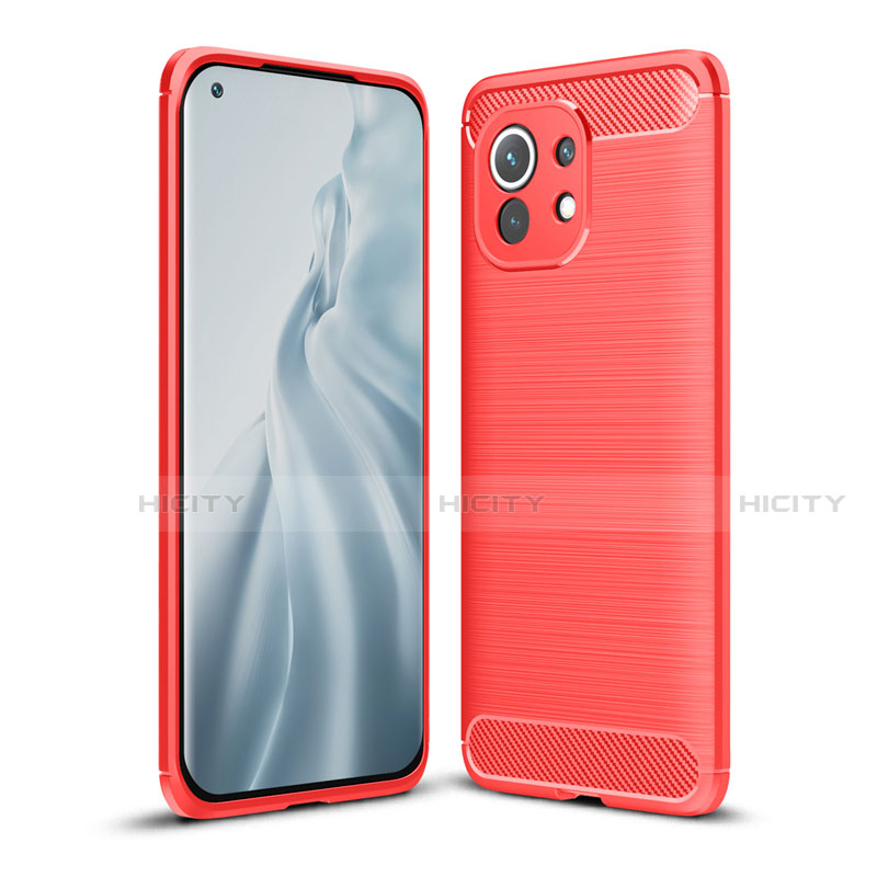 Custodia Silicone Cover Morbida Line per Xiaomi Mi 11 5G Rosso