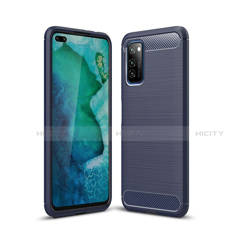 Custodia Silicone Cover Morbida Line S01 per Huawei Honor V30 5G Blu