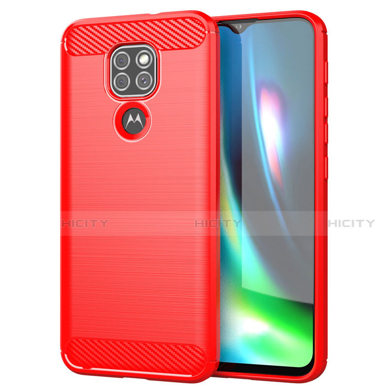 Custodia Silicone Cover Morbida Line S01 per Motorola Moto G9 Play Rosso