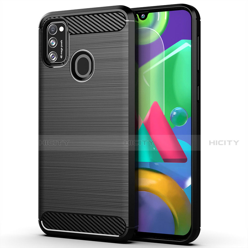 Custodia Silicone Cover Morbida Line S01 per Samsung Galaxy M30s Nero