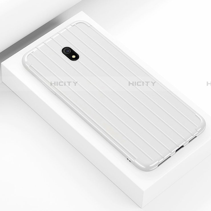 Custodia Silicone Cover Morbida Line S01 per Xiaomi Redmi 8A Bianco