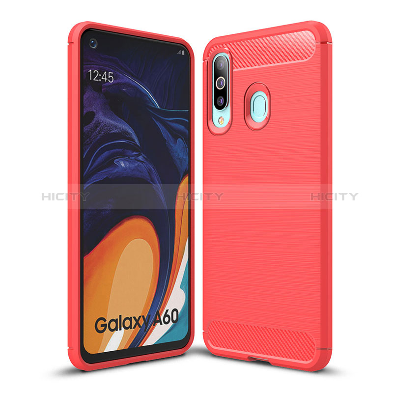 Custodia Silicone Cover Morbida Line WL1 per Samsung Galaxy A60 Rosso