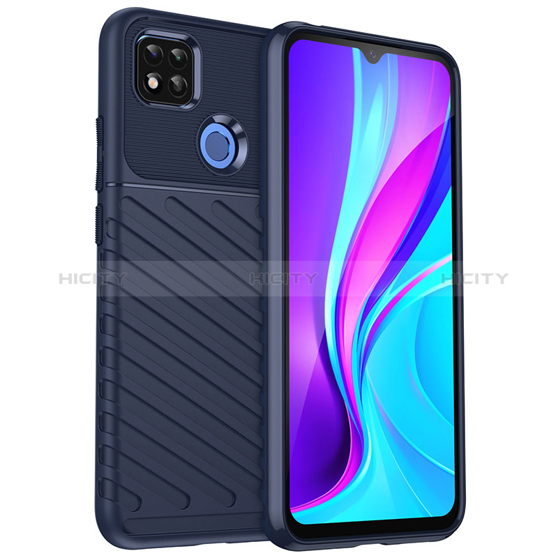 Custodia Silicone Cover Morbida Spigato MF1 per Xiaomi Redmi 9 Activ Blu