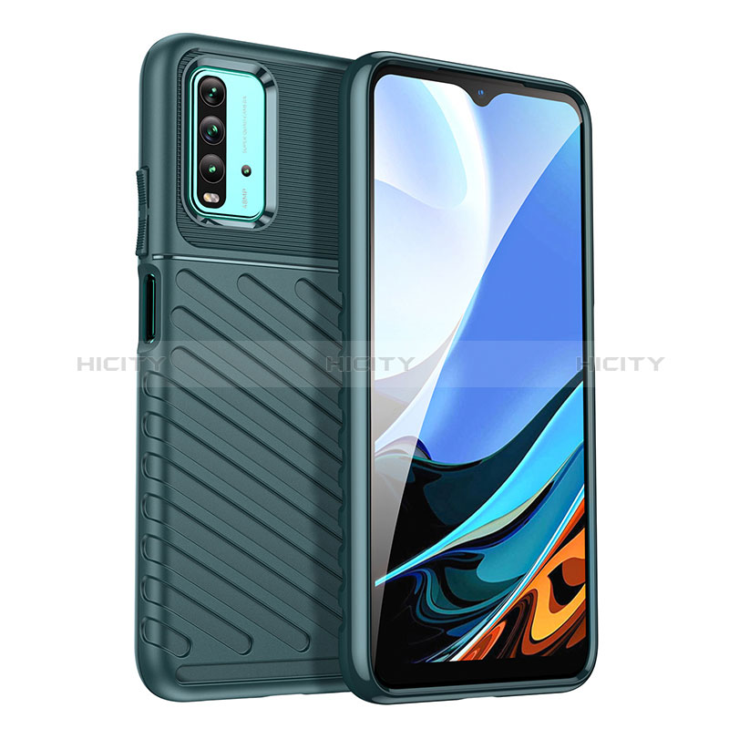 Custodia Silicone Cover Morbida Spigato MF1 per Xiaomi Redmi 9T 4G Verde