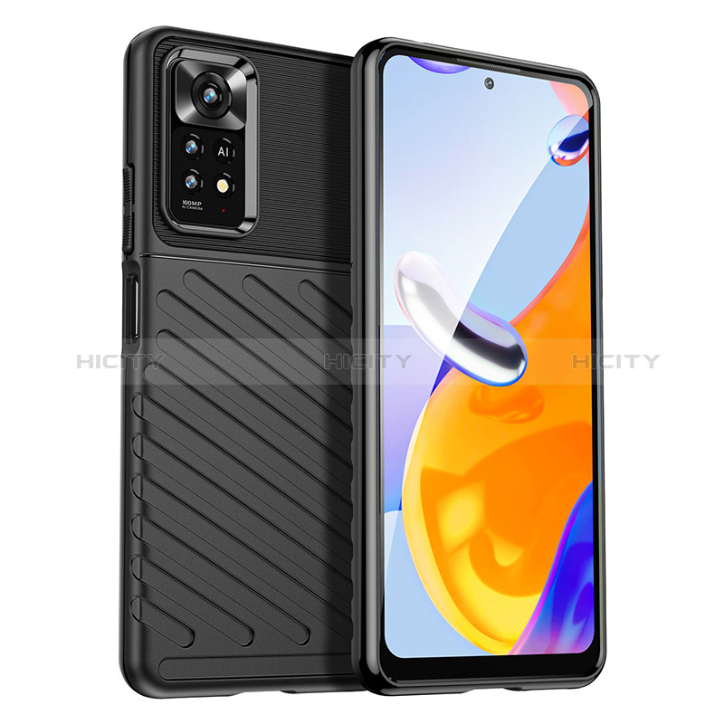 Custodia Silicone Cover Morbida Spigato MF1 per Xiaomi Redmi Note 11 Pro 4G Nero