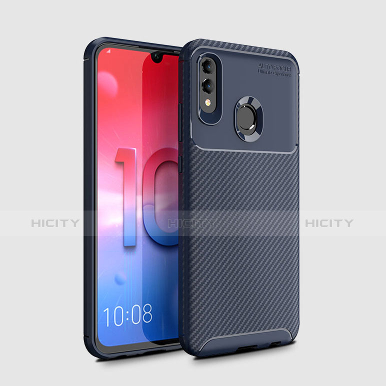 Custodia Silicone Cover Morbida Spigato per Huawei Honor 10 Lite Blu