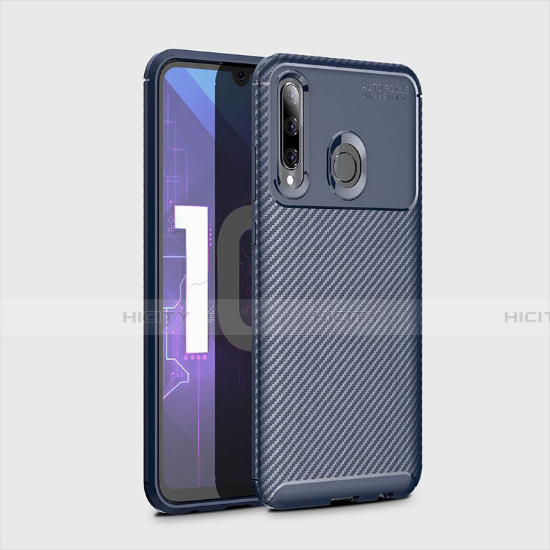 Custodia Silicone Cover Morbida Spigato per Huawei Honor 20E Blu