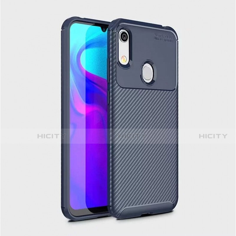 Custodia Silicone Cover Morbida Spigato per Huawei Honor 8A Blu