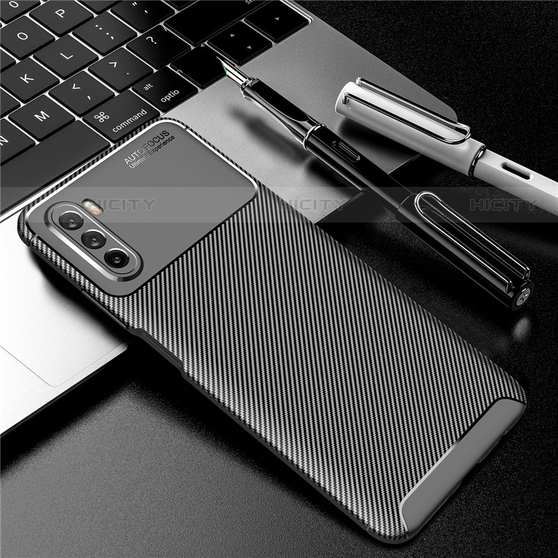 Custodia Silicone Cover Morbida Spigato per Huawei Mate 40 Lite 5G Nero