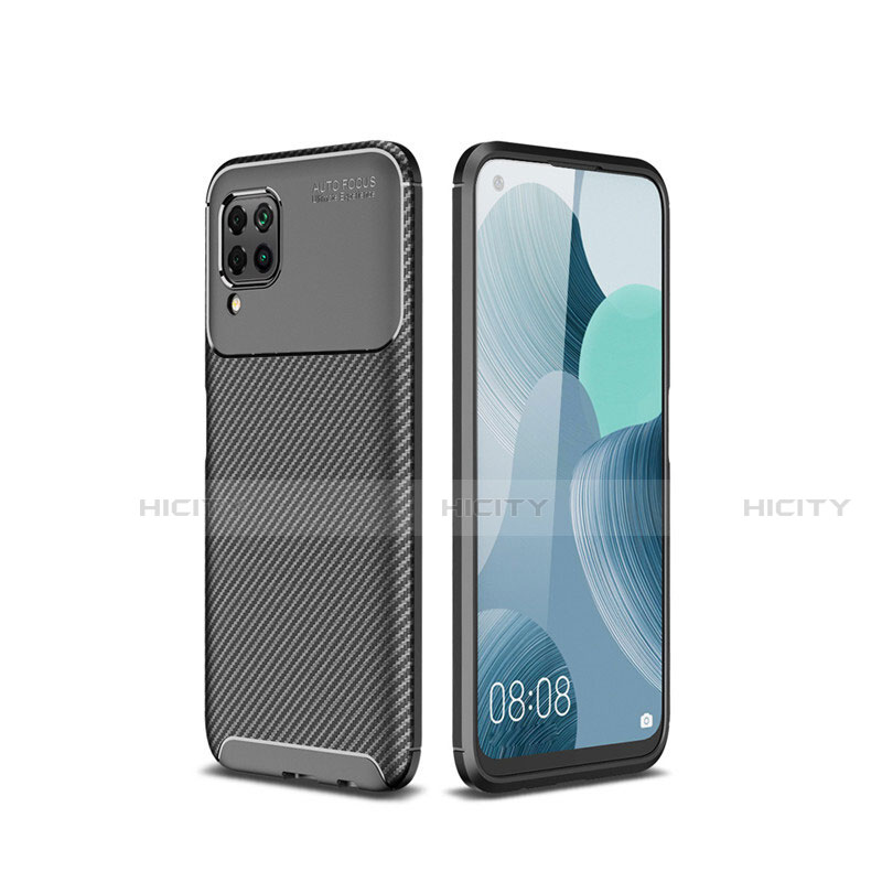 Custodia Silicone Cover Morbida Spigato per Huawei Nova 6 SE Nero