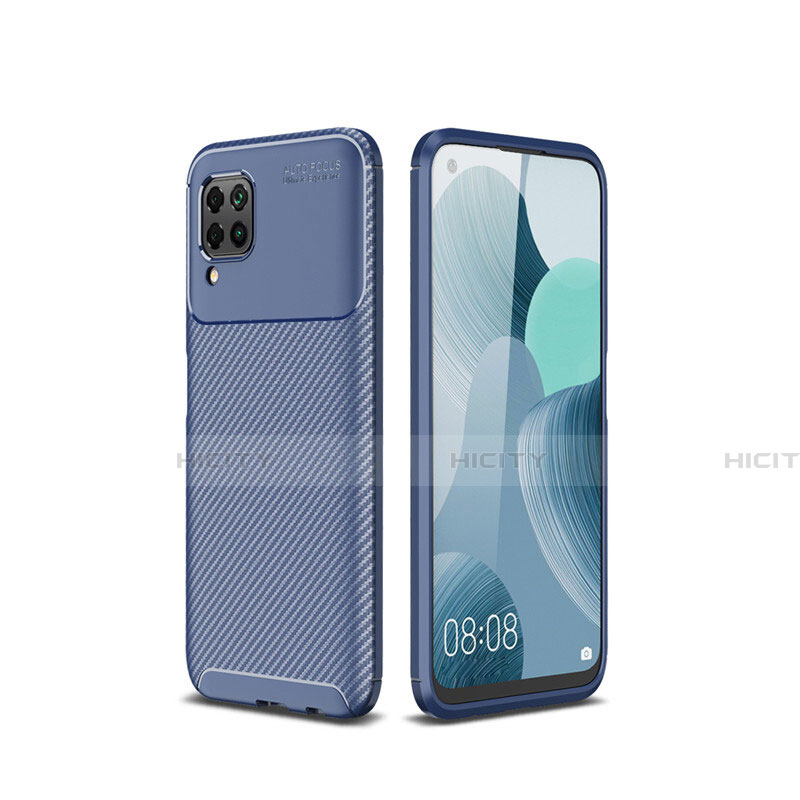 Custodia Silicone Cover Morbida Spigato per Huawei Nova 7i Blu