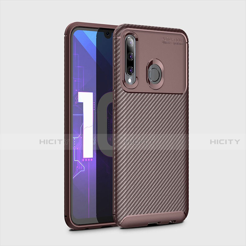 Custodia Silicone Cover Morbida Spigato per Huawei P Smart+ Plus (2019) Marrone