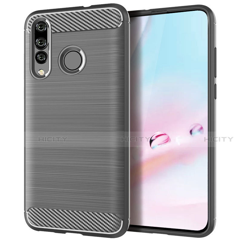 Custodia Silicone Cover Morbida Spigato per Huawei P30 Lite New Edition Grigio